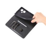 For Xiaomi Redmi Note 12 China AZNS Magnetic Calf Texture Leather Phone Case(Black)