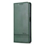 For Xiaomi Redmi Note 12 China AZNS Magnetic Calf Texture Leather Phone Case(Dark Green)