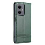 For Xiaomi Redmi Note 12 China AZNS Magnetic Calf Texture Leather Phone Case(Dark Green)
