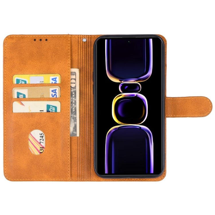 For Xiaomi Redmi K60 Leather Phone Case(Brown)