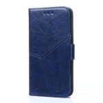 For Xiaomi Redmi K60 / K60 Pro Geometric Stitching Horizontal Flip Leather Phone Case(Blue)