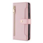For Xiaomi Redmi K60 / K60 Pro Sheep Texture Cross-body Zipper Wallet Leather Phone Case(Pink)