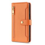 For Xiaomi Redmi K60 / K60 Pro Sheep Texture Cross-body Zipper Wallet Leather Phone Case(Orange)