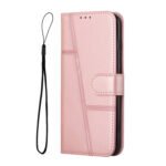 For Xiaomi Redmi Note 12 Pro+ Global / Note 12 Explorer Stitching Calf Texture Buckle Leather Phone Case(Rose Gold)
