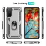 For Samsung Galaxy S21+ 5G Shockproof TPU + PC Protective Case with 360 Degree Rotating Holder(Silver)