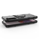 For Samsung Galaxy S21 5G PC + TPU Shockproof Protective Case with Magnetic Ring Holder(Red)