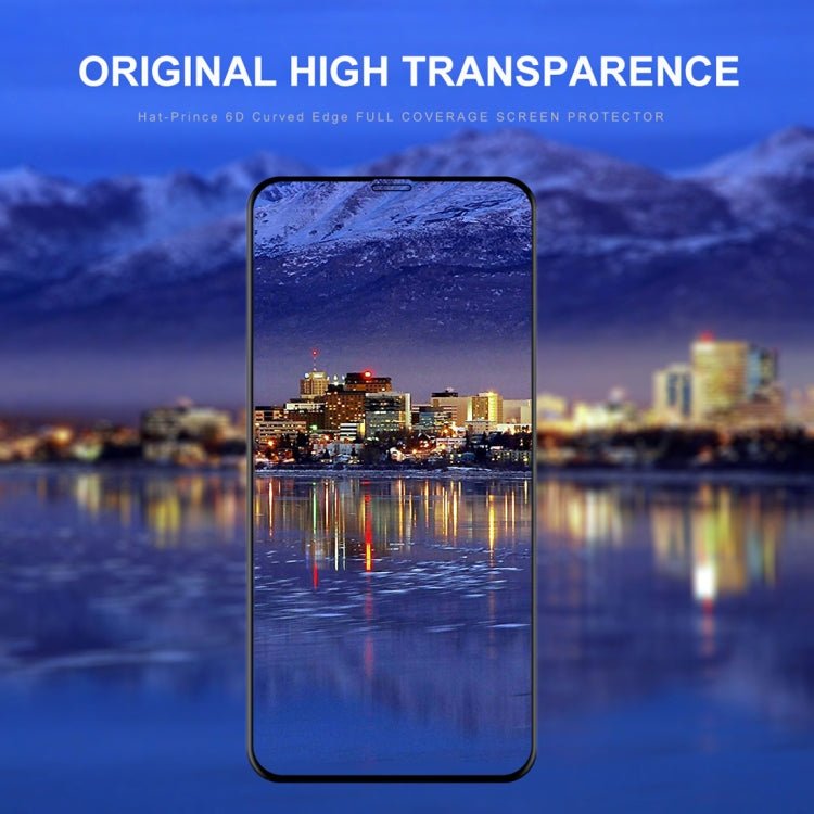 For iPhone 11 Pro Max / XS Max ENKAY Hat-Prince 0.26mm 9H 6D Curved Full Screen Tempered Glass Film(Black)