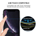 For iPhone 11 / XR Full Glue Silk Print Full Screen Tempered Glass Film(Black)