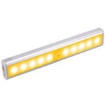 1.8W 10 LEDs Warm White Light Wide Screen Intelligent Human Body Sensor Light LED Corridor Cabinet Light, Battery Version