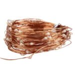 10m 600LM Copper Wire String Light Festival Lamp, Solar Panel IP65 Waterproof 100 LED SMD 0603 Decoration Light Strip(White Light)