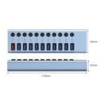 11 in 1 USB 3.0 HUB Splitter with Independent Switch & 12V 4A Power Supply