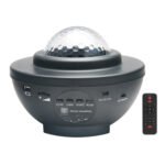 8W USB Charging Music Starry Sky Water Texture Light Atmosphere Lamp with Remote Control (Black)