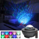 8W USB Charging Music Starry Sky Water Texture Light Atmosphere Lamp with Remote Control (Black)