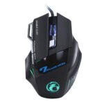 7 Buttons with Scroll Wheel 5000 DPI LED Wired Optical Gaming Mouse for Computer PC Laptop(Black)