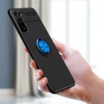 For Samsung Galaxy S21+ 5G Metal Ring Holder 360 Degree Rotating TPU Case(Blue+Blue)