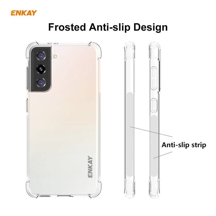 For Samsung Galaxy S21+ 5G Hat-Prince ENKAY Clear TPU Shockproof Case Soft Anti-slip Cover