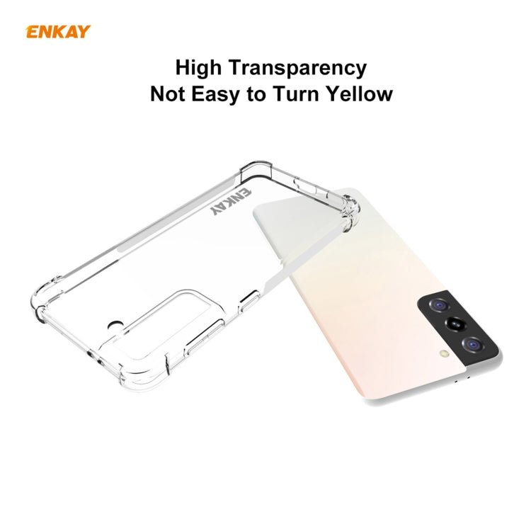 For Samsung Galaxy S21+ 5G Hat-Prince ENKAY Clear TPU Shockproof Case Soft Anti-slip Cover