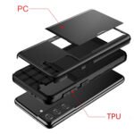 For Samsung Galaxy S21 5G Shockproof Armor Protective Case with Card Slot(Black)