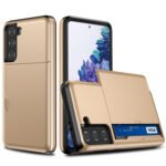 For Samsung Galaxy S21+ 5G Shockproof Armor Protective Case with Card Slot(Gold)