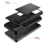 For Samsung Galaxy S21+ 5G Shockproof Armor Protective Case with Card Slot(Red)