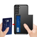 For Samsung Galaxy S21+ 5G Shockproof Armor Protective Case with Card Slot(Black)