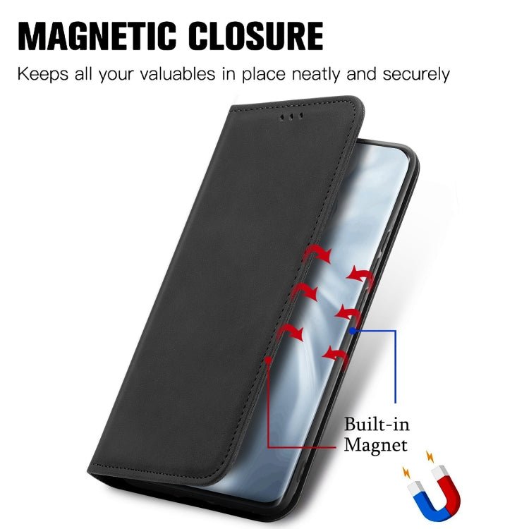 For Xiaomi Mi 11 Retro Skin Feel Business Magnetic Horizontal Flip Leather Case With Holder & Card Slots & Wallet & Photo Frame(Black)