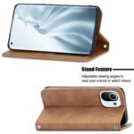 For Xiaomi Mi 11 Retro Skin Feel Business Magnetic Horizontal Flip Leather Case With Holder & Card Slots & Wallet & Photo Frame(Brown)