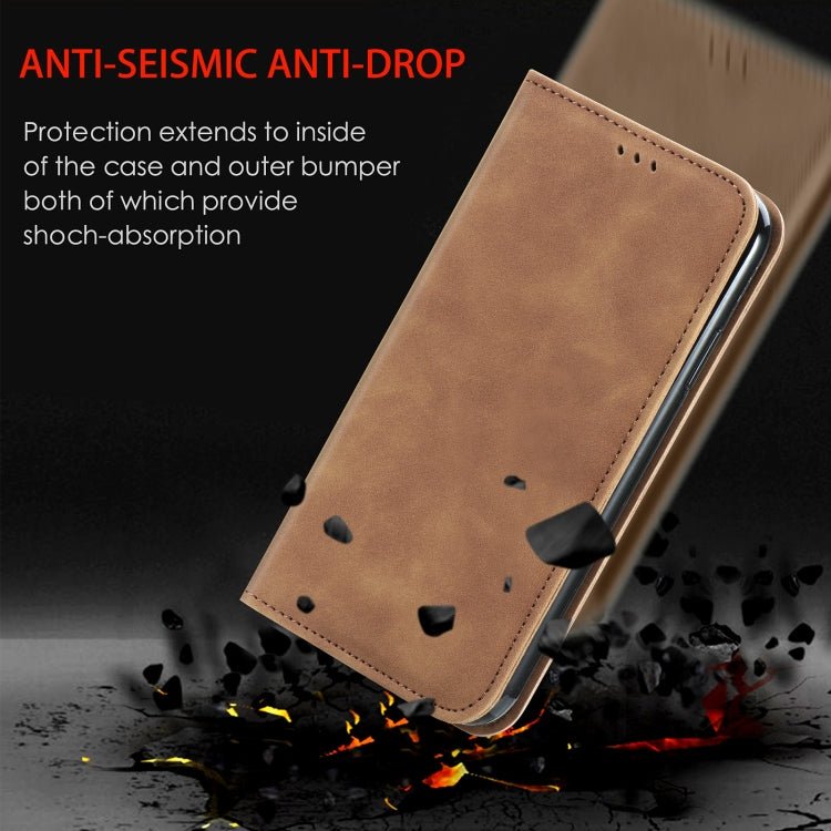 For Xiaomi Mi 11 Retro Skin Feel Business Magnetic Horizontal Flip Leather Case With Holder & Card Slots & Wallet & Photo Frame(Brown)