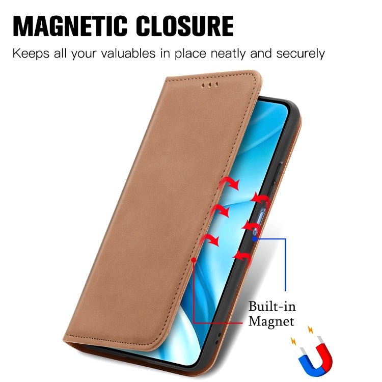 For Xiaomi Mi 11 Lite Retro Skin Feel Business Magnetic Horizontal Flip Leather Case With Holder & Card Slots & Wallet & Photo Frame(Brown)