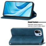 For Xiaomi Mi 11 Lite Retro Skin Feel Business Magnetic Horizontal Flip Leather Case With Holder & Card Slots & Wallet & Photo Frame(Blue)