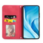 For Xiaomi Mi 11 Lite Retro Skin Feel Business Magnetic Horizontal Flip Leather Case With Holder & Card Slots & Wallet & Photo Frame(Red)