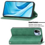 For Xiaomi Mi 11 Lite Retro Skin Feel Business Magnetic Horizontal Flip Leather Case With Holder & Card Slots & Wallet & Photo Frame(Green)