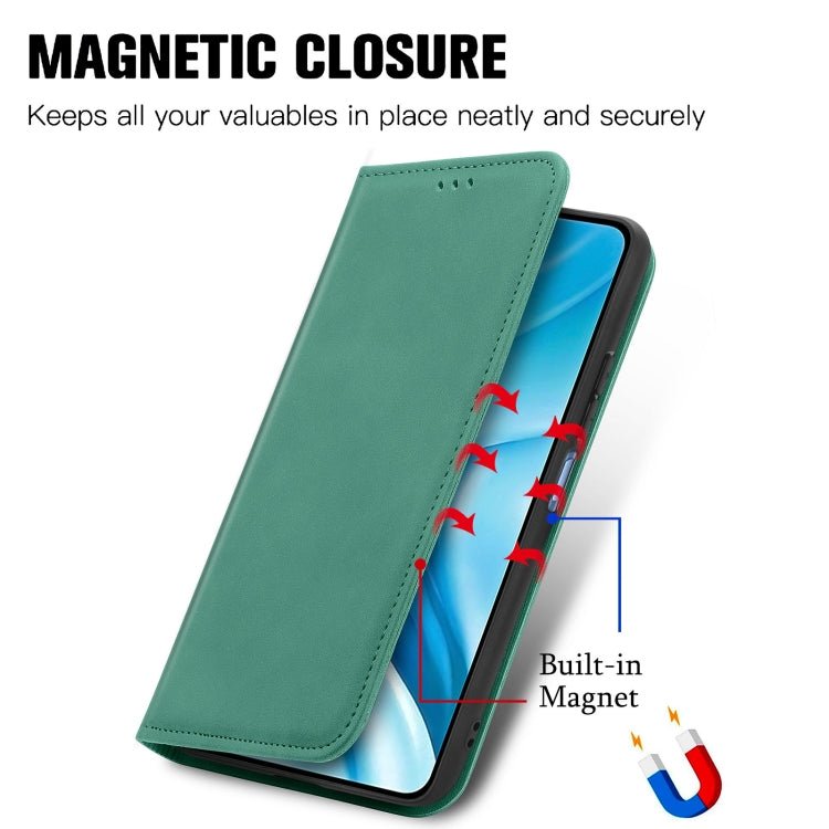 For Xiaomi Mi 11 Lite Retro Skin Feel Business Magnetic Horizontal Flip Leather Case With Holder & Card Slots & Wallet & Photo Frame(Green)
