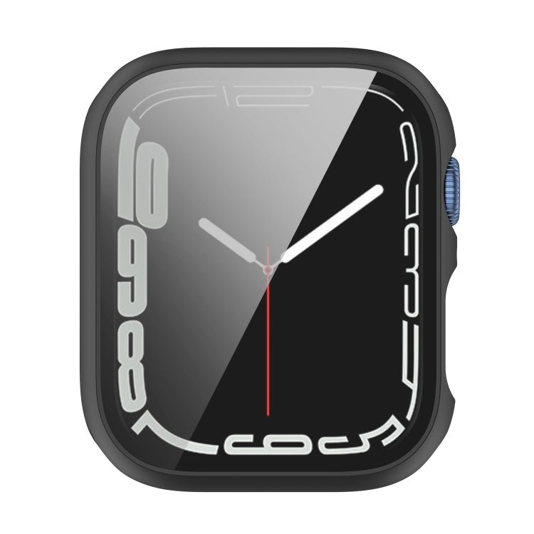 Shockproof PC Protective Case with Tempered Glass Film For Apple Watch Series 8 / 7 45mm(Transparent)