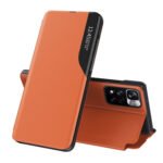 For Xiaomi Redmi Note 11 Pro Global Version Side Display Kickstand Shockproof Leather Phone(Orange)