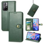 For Xiaomi Redmi Note 11S / Note 11 4G Global Retro Solid Color Buckle Leather Phone Case(Green)