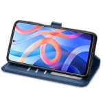 For Xiaomi Redmi Note 11S / Note 11 4G Global Retro Solid Color Buckle Leather Phone Case(Blue)