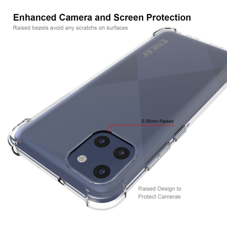 For Samsung Galaxy A03 4G 166mm ENKAY Transparent TPU Shockproof Case