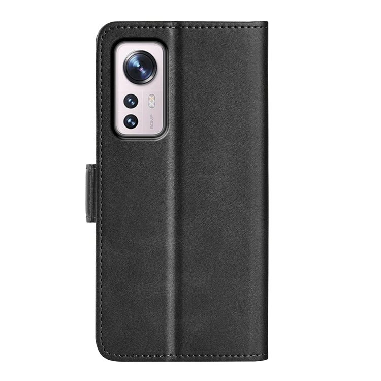 For Xiaomi 12 Dual-side Magnetic Buckle Flip Leather Phone Case(Black)