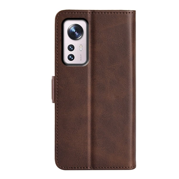 For Xiaomi 12 Dual-side Magnetic Buckle Flip Leather Phone Case(Brown)
