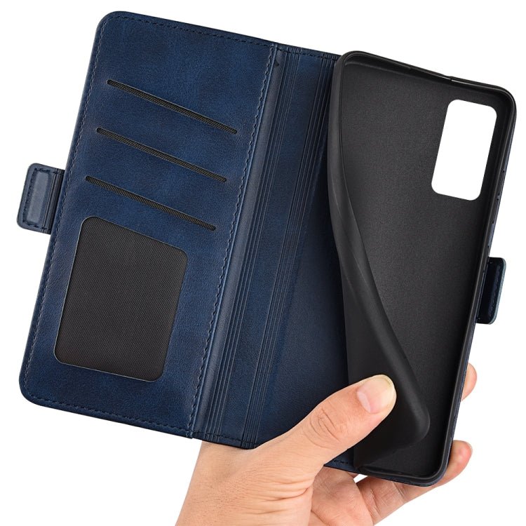 For Xiaomi 12 Dual-side Magnetic Buckle Flip Leather Phone Case(Dark Blue)