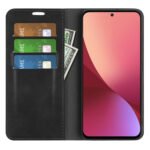 For Xiaomi 12 Pro Retro-skin Magnetic Suction Leather Phone Case(Black)