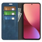 For Xiaomi 12 Pro Retro-skin Magnetic Suction Leather Phone Case(Dark Blue)