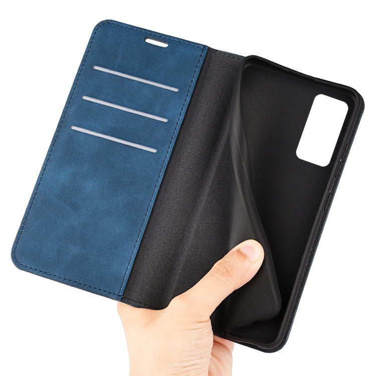 For Xiaomi 12 Pro Retro-skin Magnetic Suction Leather Phone Case(Dark Blue)