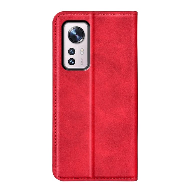 For Xiaomi 12 Pro Retro-skin Magnetic Suction Leather Phone Case(Red)