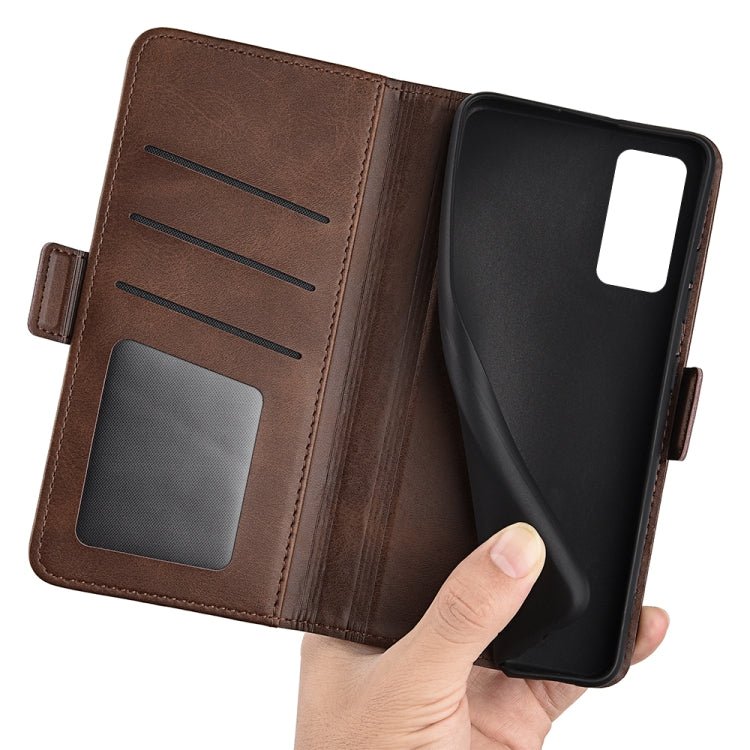 For Xiaomi 12 Pro Dual-side Magnetic Buckle Flip Leather Phone Case(Brown)