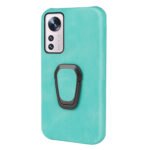Ring Holder PU Phone Case For Xiaomi 12 Pro(Mint Green)