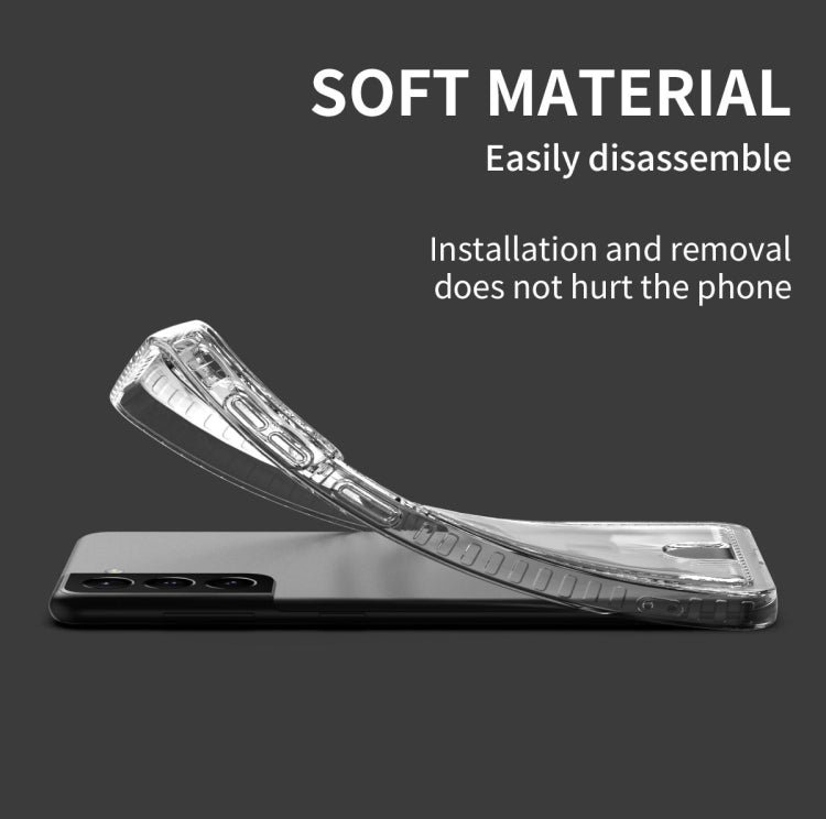 For Samsung Galaxy S21+ 5G Card Bag Shockproof Transparent Phone Case