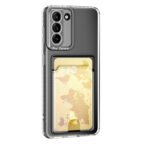 For Samsung Galaxy S21 5G Card Bag Shockproof Transparent Phone Case