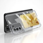 For Samsung Galaxy S21 5G Card Bag Shockproof Transparent Phone Case